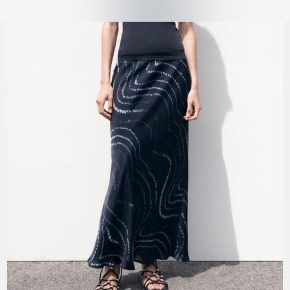 Zara Satin Maxi Skirt